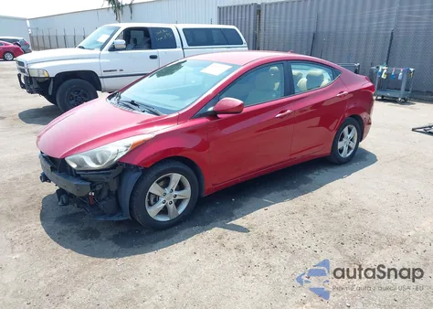 2013 Hyundai Elantra Gls from USA, damaged, VIN KMHDH4AE8DU490158